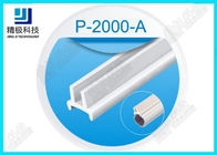 Υποδοχή κάρτας γυαλιού σωλήνων κραμάτων αλουμινίου για το πλακάκι γυαλιού 5mm και ακρυλικός πίνακας PP στο άσπρο π-2000-α