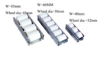 Σύστημα 60mm κυλίνδρων διαδρομής πλαισίων σιδήρου άσπρη διαδρομή κυλίνδρων Placon για το μεταφορέα