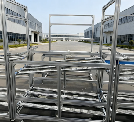Top Frame Multi-functional Aluminum Profile Smooth Flexible Turnover Rack Universal And Expandable Tooling Rack For The Entire Production Line