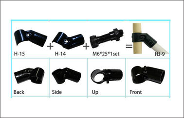 SPCC Steel Pipe And Joint Racking System / Plastic Coated Metal Pipe Joint