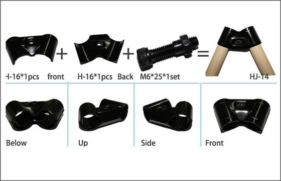 Durable Metal Pipe Connectors Made from 23mm Thick SPCC Steel with Protective Electrophoresis and Zinc Nickel Chrome Plating Surface Treatments