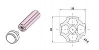 Σύστημα T5 6063 ραφιών στερεός τύπος πυρήνων Μ σωλήνων αργιλίου για τη ρίψη τερματικών σταθμών ραφιών