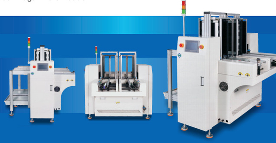 ποιότητας Σειρά SMT PCB μεταγωγική μηχανή/διπλό εκφόρτωμα περιοδικών Διάσταση 1475x1475x1220mm PCB ύψος 900±20mm εργοστάσιο