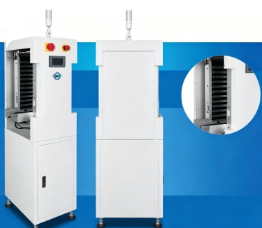 Μεταφορέας SMT PCB εξοπλισμένος με έλεγχο PLC και χρωματική διεπαφή HMI που επιτρέπει εύκολη λειτουργία και επικοινωνία εντός των γραμμών συναρμολόγησης PCB